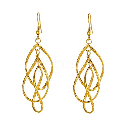 304 Stainless Steel Dangle Earrings STAS-OY016-87G-1