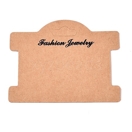 Kraft Paper Bracelet Display Card with Hanging Hole CDIS-T004-07-1