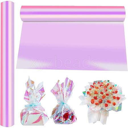 Iridescent Gift Flower Bouquet Wrapping Paper DIY-WH0366-99-1