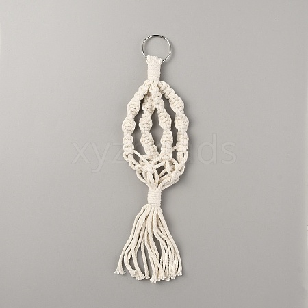 Cotton Macrame Plant Hangers AJEW-WH0314-61-1