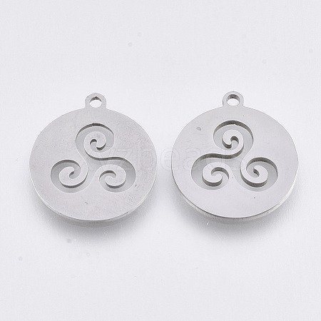 Tarnish Resistant 201 Stainless Steel Pendants STAS-T044-89P-1