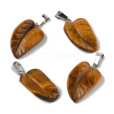 Natural Tiger Eye Pendants G-B127-01P-02-1