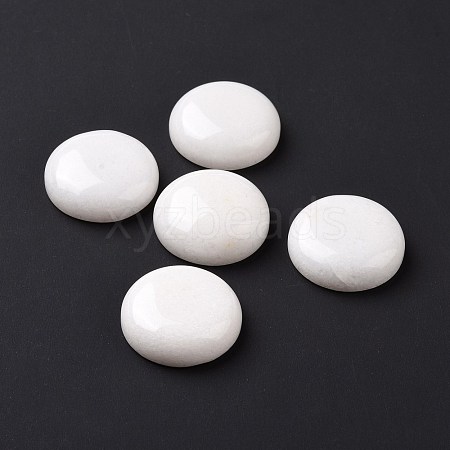 Natural White Jade Cabochons G-G864-14-1