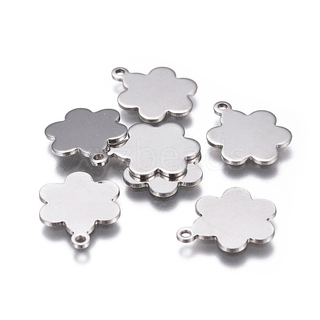 201 Stainless Steel Stamping Blank Tag Charms X-STAS-F207-27P-1