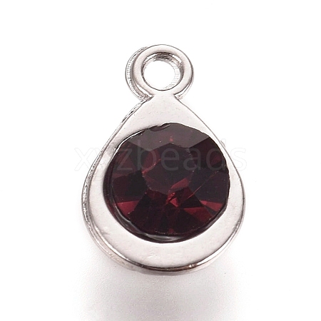 Faceted Glass Charms RGLA-TAC0001-01H-1