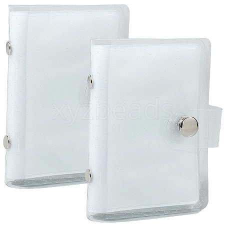 2Pcs PVC Mini Photocard Holder Book AJEW-SP0002-20A-03-1