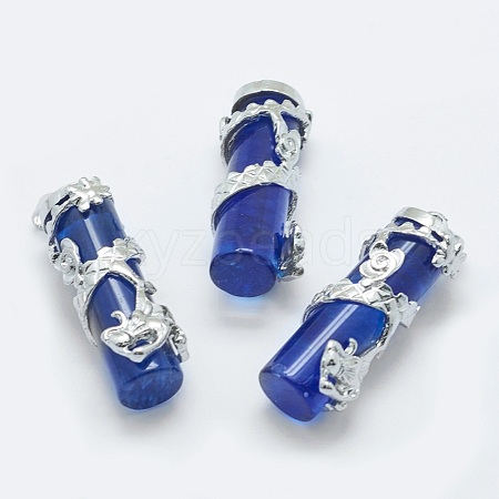 Blue Watermelon Stone Glass Pendants G-O163-E13-1