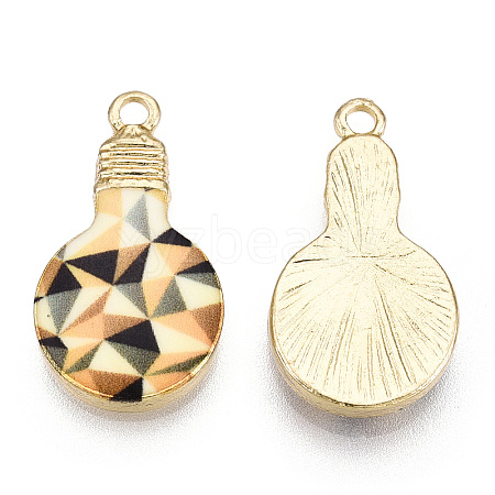 Printed Alloy Enamel Pendants ENAM-N056-178-07-1