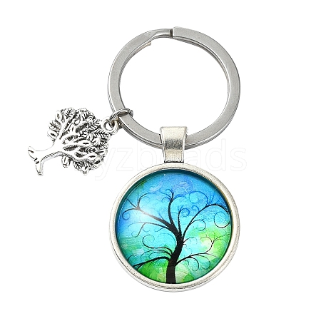 Alloy Glass Keychains KEYC-YW00008-03-1