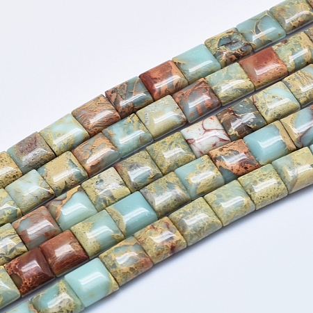 Natural Aqua Terra Jasper Beads Strands G-E444-19-1