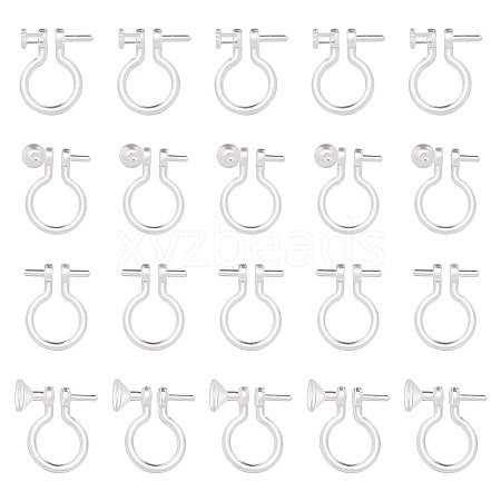 ARRICRAFT 80Pcs 4 Styles Plastic Clip-on Earring Findings KY-AR0001-29-1