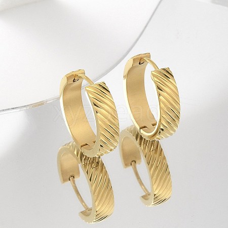 304 Stainless Steel Hoop Earrings for Women EJEW-C096-63G-1