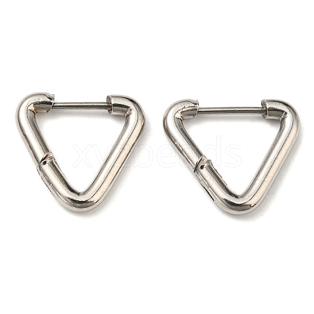 Stainless Steel Huggie Hoop Earrings EJEW-E602-01P-1