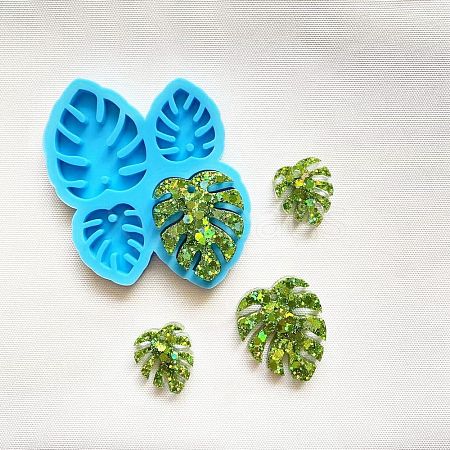 Monstera Leaf Shape DIY Pendant Silicone Molds DIY-M048-02-1