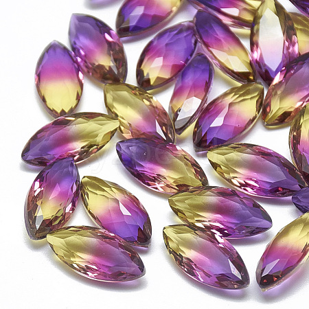 Pointed Back Glass Rhinestone Cabochons RGLA-T051-5x10-008TO-1