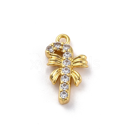 Christmas Series Brass Micro Pave Cubic Zirconia Pendants KK-Q010-01G-02-1