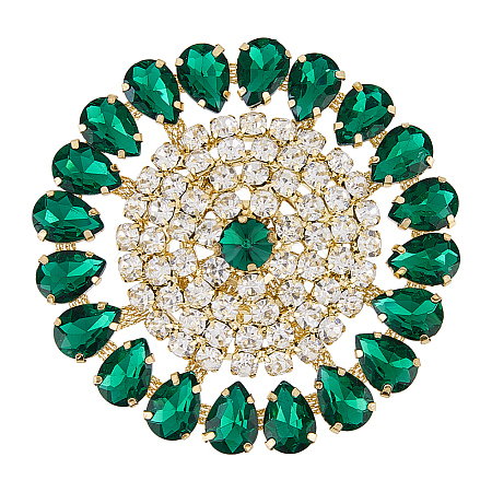 Brass Rhinestone Applique DIY-FG0009-88B-1