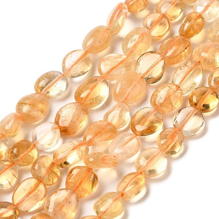 Heated Natural Citrine Beads Strands G-L608-A09-02-1