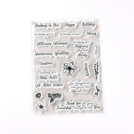 TPR Word Pattern Clear Stamps DIY-SZC0003-24-1