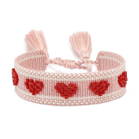 Valentine's Day Theme Polyester Cord Bracelets PW-WGF1652-15-1