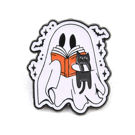 Halloween Alloy Enamel Lapel Pin Backs JEWB-P057-03EB-1