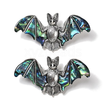 Tibetan Style Alloy Bat Brooches JEWB-A021-01C-AS-1