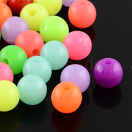 Fluorescent Acrylic Beads MACR-R517-18mm-M-1