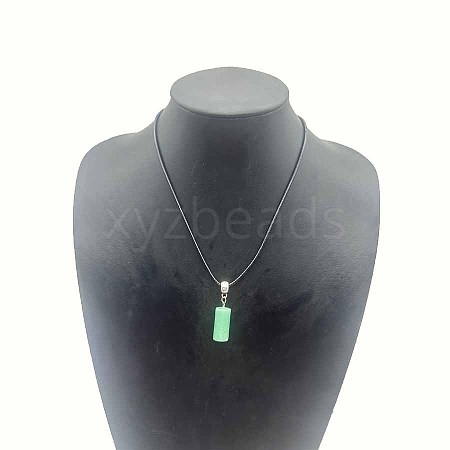 Natural Jade Column Pendant Necklaces FF2991-2-1