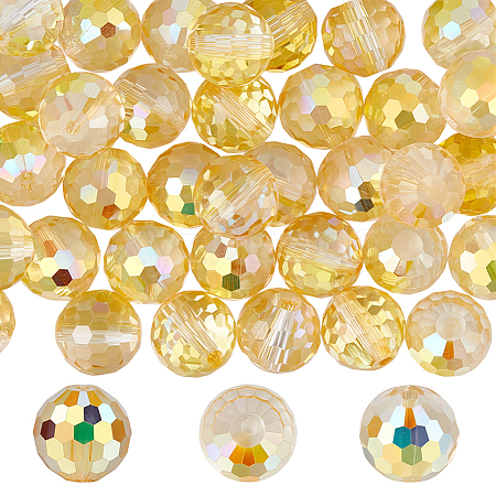 80Pcs AB Color Plated Glass Beads EGLA-PA0001-41B-1