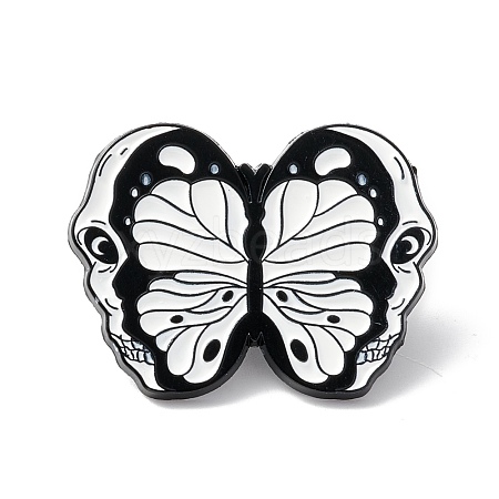 Skull Butterfly Enamel Pin ENAM-K053-52-1