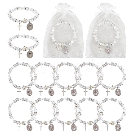 3Pcs 304 Stainless Steel Charm Bracelets BJEW-PH01939-1