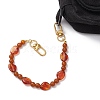 Nuggets & Round Imitation Gemstone Acrylic Beads Bag Extender Chains AJEW-BA00139-3