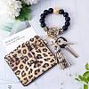 Leather Wristlet Keychain Bracelet Wallet for Women JX633A-6