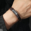 Imitation Leather Braided Bead Bracelets PW-WGD1435-02-3