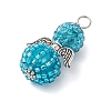 Alloy with Glass Seed Beads Pendants PALLOY-MZ00276-02-3