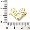 Rack Plating Brass Micro Pave Clear Cubic Zirconia Heart Links Connector Charm KK-P287-52G-02-3