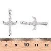 Rhodium Plated 925 Sterling Silver Micro Pave Clear Cubic Zirconia Pendants STER-T007-36P-3