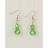 Stylish Faceted Glass Calabash Dangle Earrings EJEW-JE00428-2