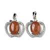 Synthetic Goldstone with Clear Cubic Zirconia Pendants G-G133-03P-25-1