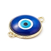 Evil Eye Resin Connector Charms KK-P224-01G-02-3