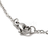 Non-Tarnish 201 Stainless Steel Pendnat Necklace with Cable Chains NJEW-E102-01P-02-3