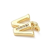 Brass Micro Pave Cubic Zirconia Charms KK-I382-03G-W-2