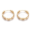 Brass Micro Clear Pave Cubic Zirconia Huggie Hoop Earrings EJEW-F264-21-3