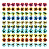   Luminous Eye Printed Glass Cabochons GGLA-PH0001-22A-1