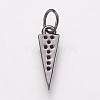 Brass Micro Pave Cubic Zirconia Charms KK-P134-16B-2