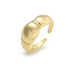 Rack Plating Brass Round Beaded Cuff Rings for Women RJEW-M028-77G-4