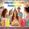 Polka Dot PET Plastic Packing Bags with Die Cut Hole Handle ABAG-TADJ0002-001C-5
