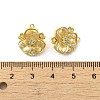 Brass Micro Pave Clear Cubic Zirconia Pendants FIND-C045-01G-3