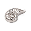 Brass Micro Pave Cubic Zirconia Pendants KK-C119-20A-P-2