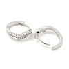 Brass Micro Pave Clear Cubic Zirconia Hoop Earrings for Women EJEW-S228-01P-2